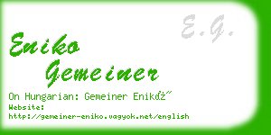 eniko gemeiner business card